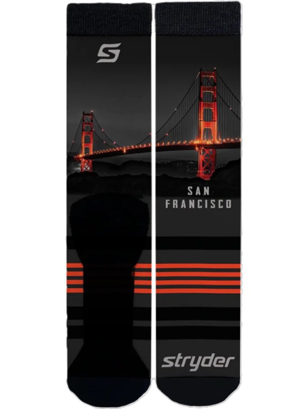 Stryder Gear Golden Gate Bridge Socks NWT OS